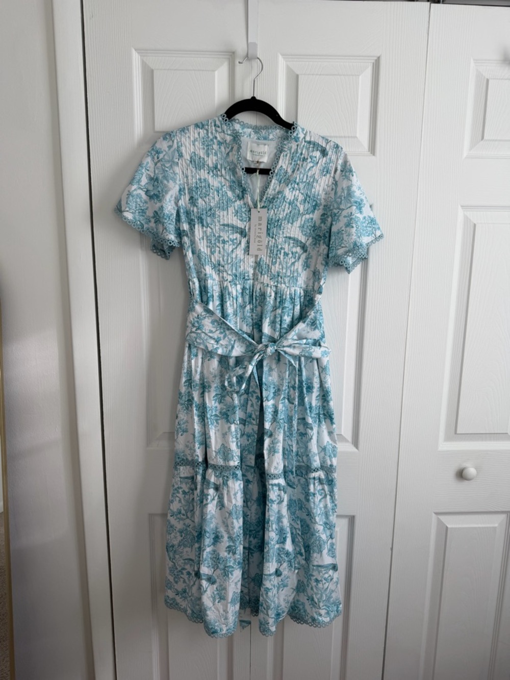NWT Marigold by Victoria Dunn Blue & White Dress